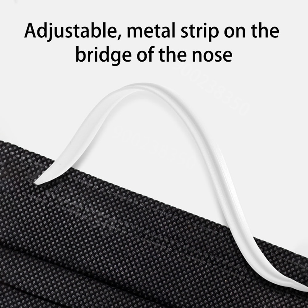 Disposable Black Face Masks Layer Breathable Filter Protection Individually Wrapped