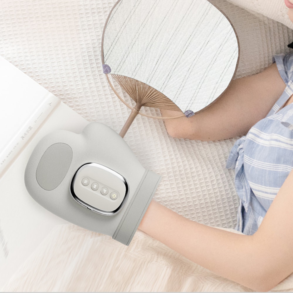 Smart Hand Massager with Air Compression & Heat for Finger Wrist Pain Relief