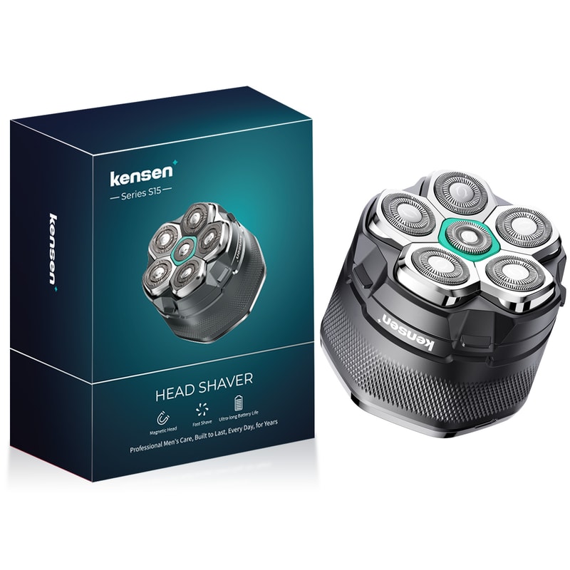 KENSEN Electric Head Shaver for Bald Men with LED Display Waterproof USB Rechargeable Razor