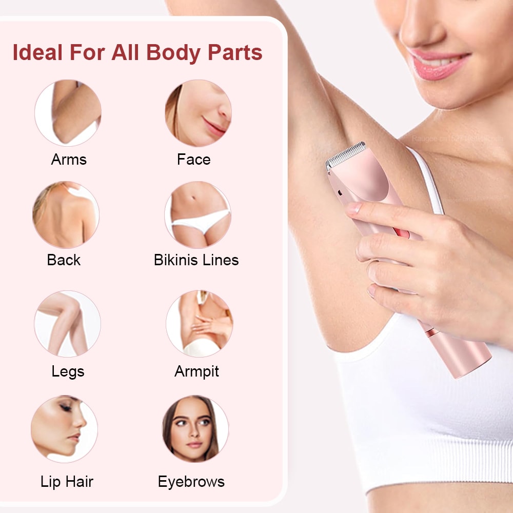 Precision Electric Razor for Women Facial & Body Hair Remover Bikini Trimmer
