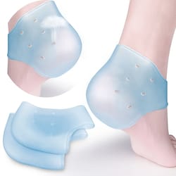 silicone gel heel cups for plantar fasciitis relief and cracked heel protection