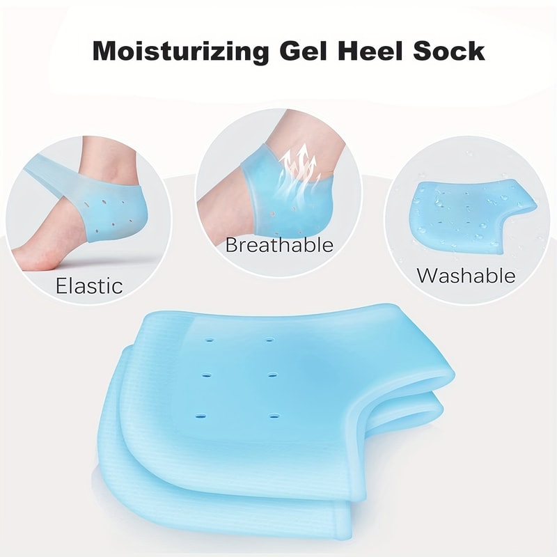 Silicone Gel Heel Cups For Plantar Fasciitis Relief And Cracked Heel Protection 3