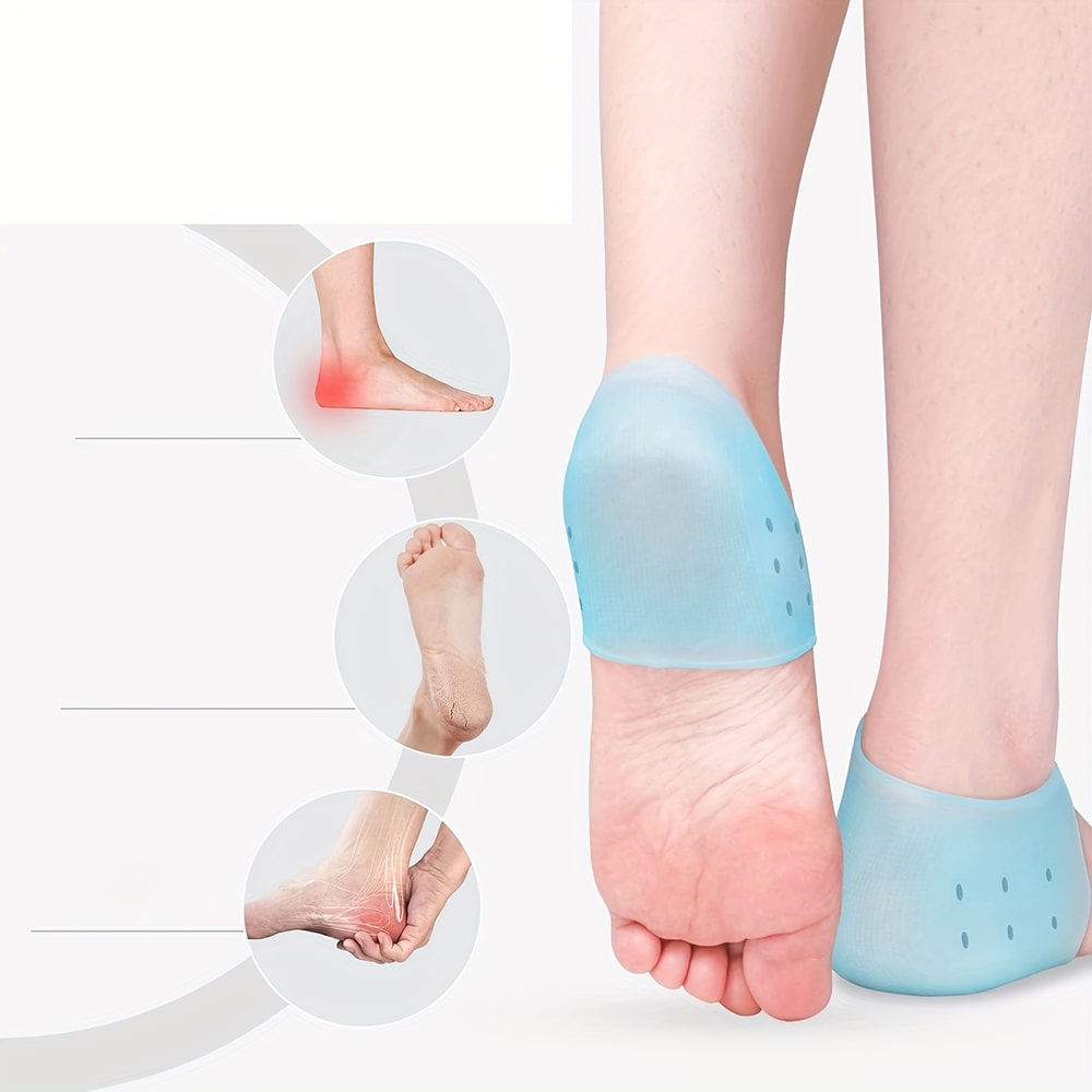 Silicone Gel Heel Cups For Plantar Fasciitis Relief And Cracked Heel Protection 4
