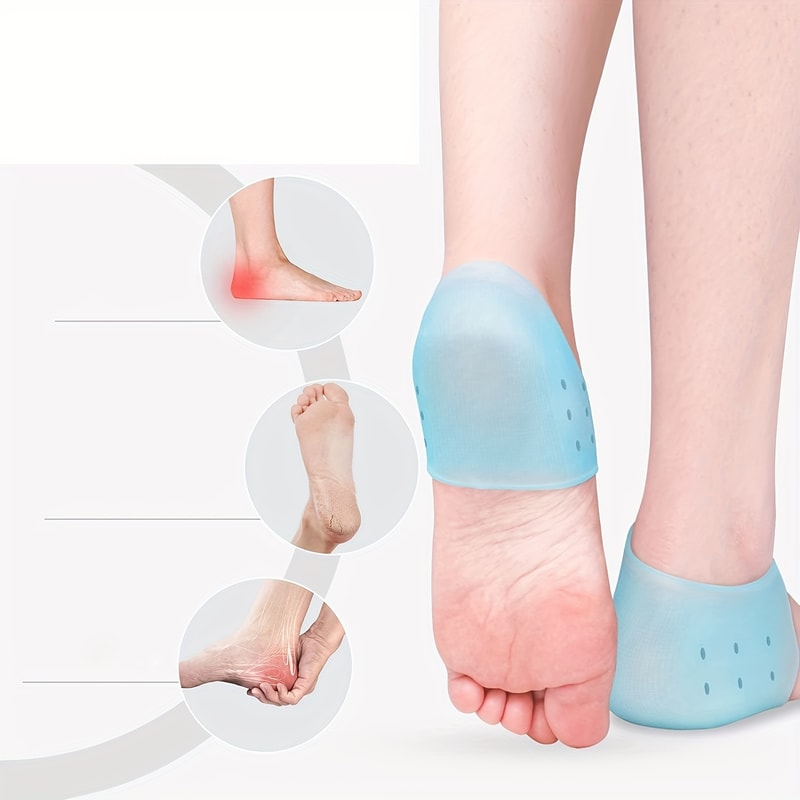 Silicone Gel Heel Cups For Plantar Fasciitis Relief And Cracked Heel Protection 4