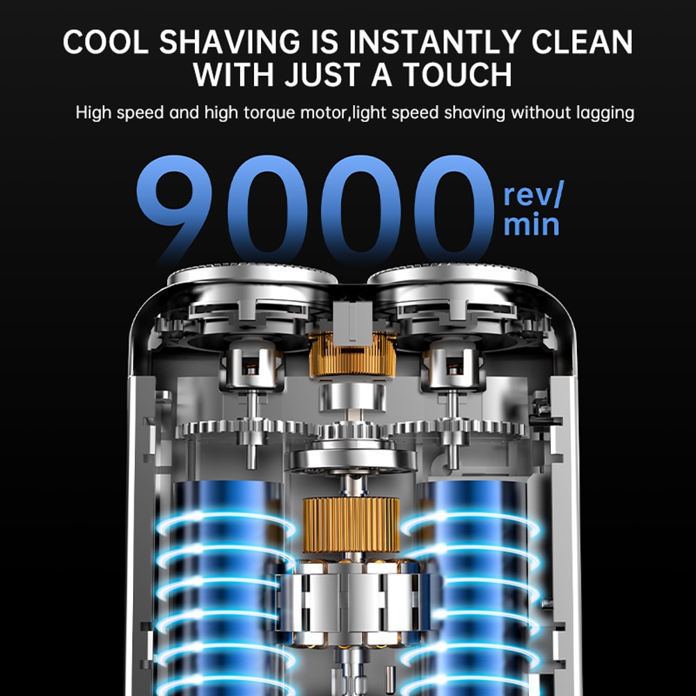 Dual Head Mini Electric Shaver Portable Waterproof Beard Trimmer USB Rechargeable Razor 2
