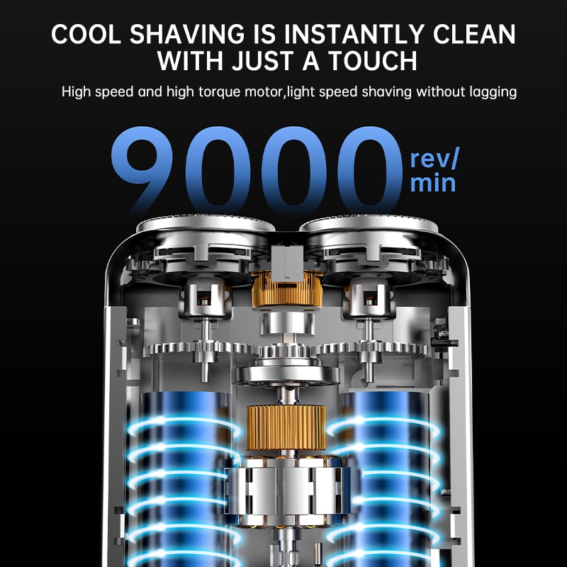 Dual Head Mini Electric Shaver Portable Waterproof Beard Trimmer USB Rechargeable Razor 2