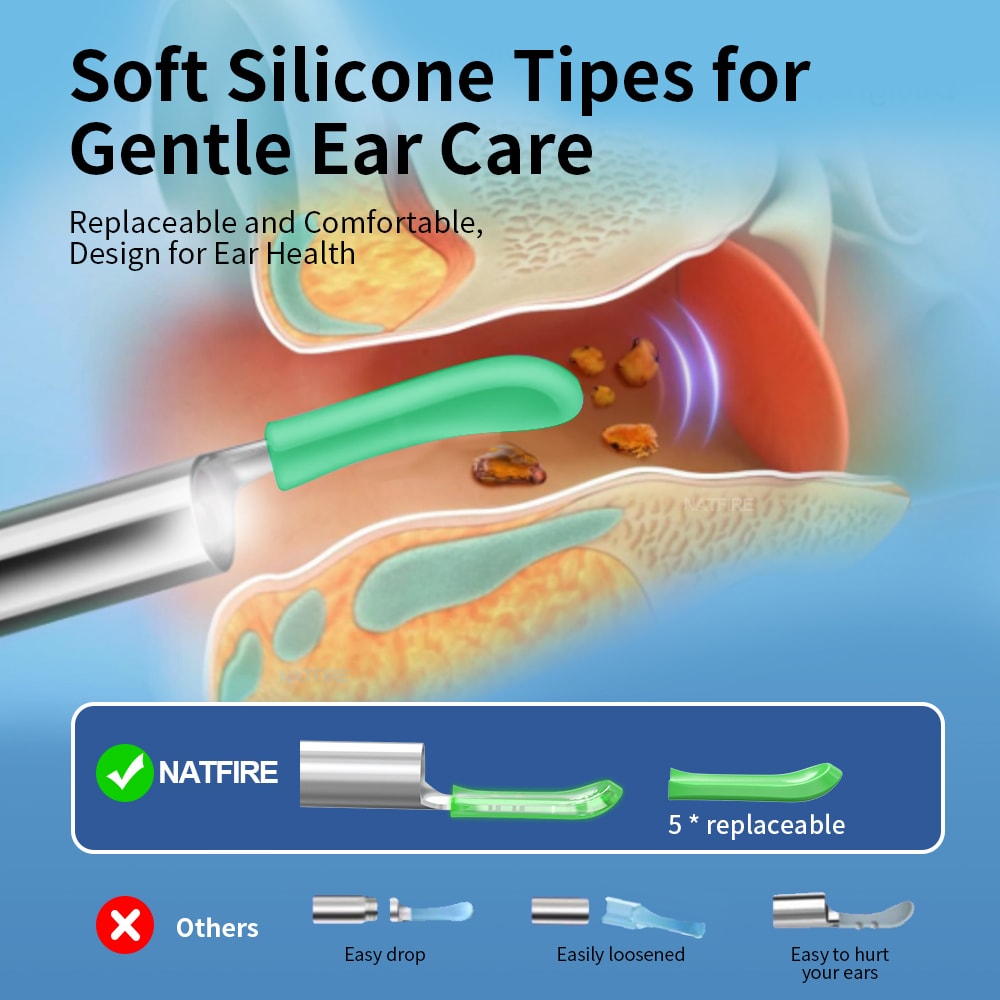 Smart Wireless Ear Cleaner With Camera HD Otoscope USB C Wax Removal Tool 3