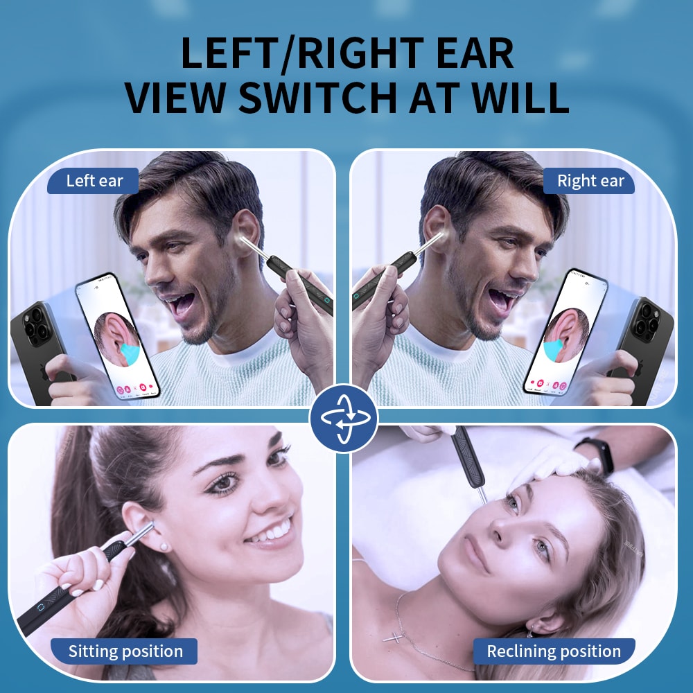 Smart Wireless Ear Cleaner With Camera HD Otoscope USB C Wax Removal Tool 5