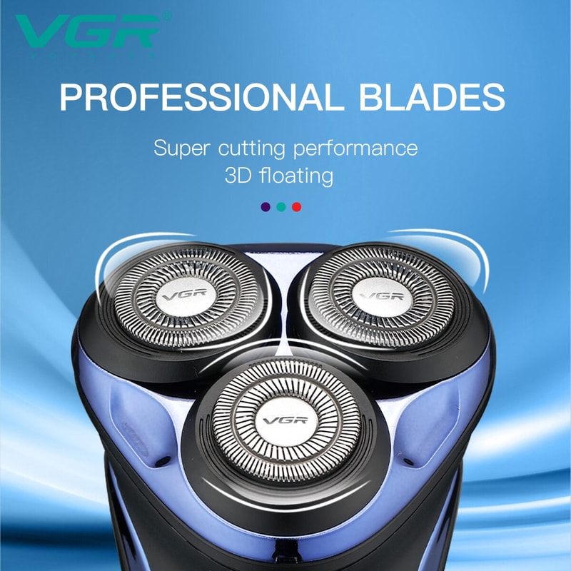 Rechargeable Electric Shaver Rotary Beard Trimmer Waterproof Grooming Razor 4