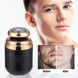 compact electric travel razor with nose trimmer usb c waterproof portable shaver