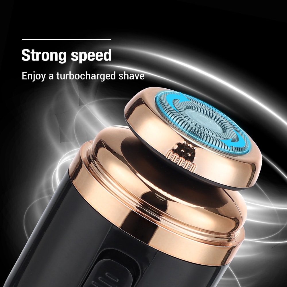 Compact Electric Travel Razor With Nose Trimmer USB C Waterproof Portable Shaver 5