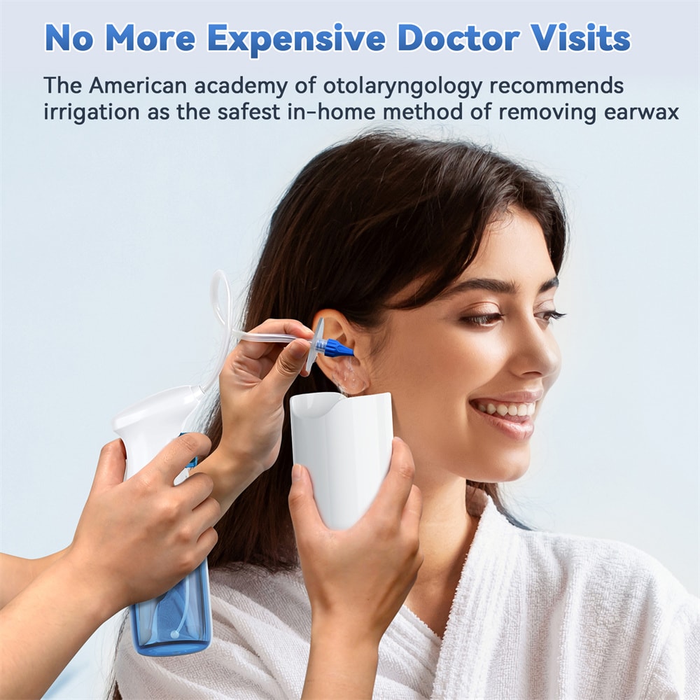 Advanced Ear Irrigation Cleaning Kit for Safe ear wax removal and Gentle ear cleaning kit Use