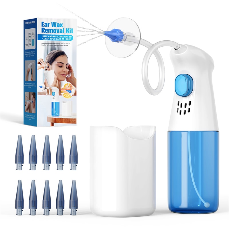 Advanced Ear Irrigation Cleaning Kit for Safe ear wax removal and Gentle ear cleaning kit Use