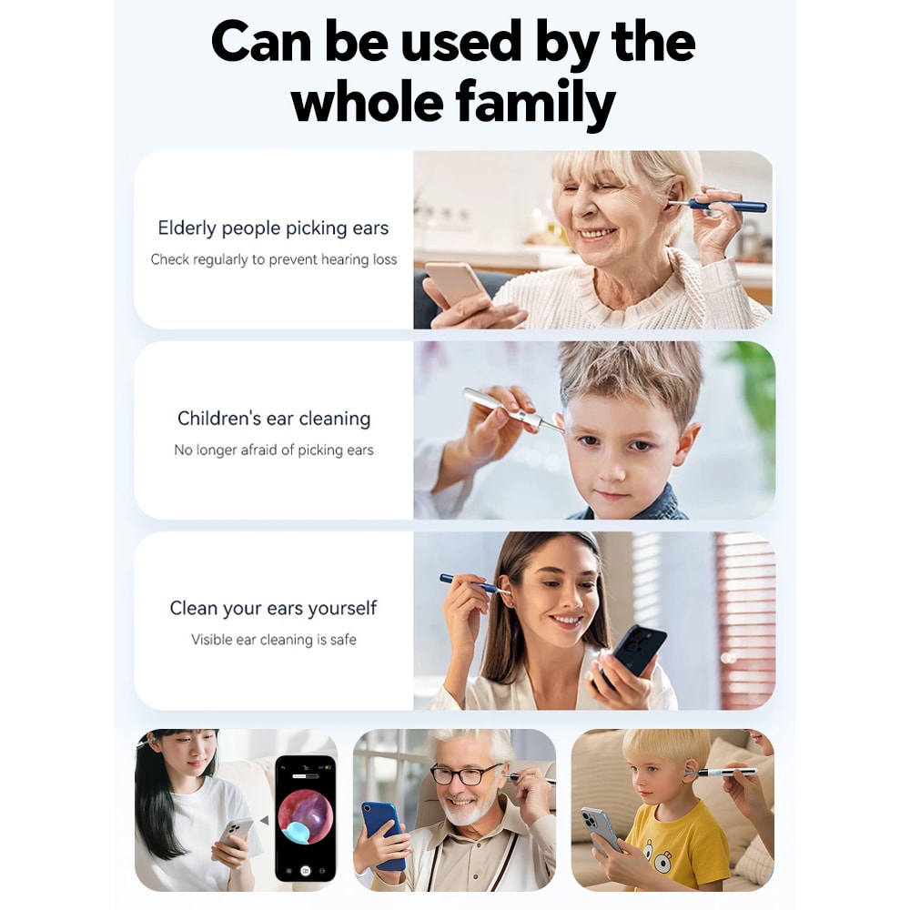 Smart HD Ear Cleaner Camera With LED Light Visual Earwax Removal Tool 5