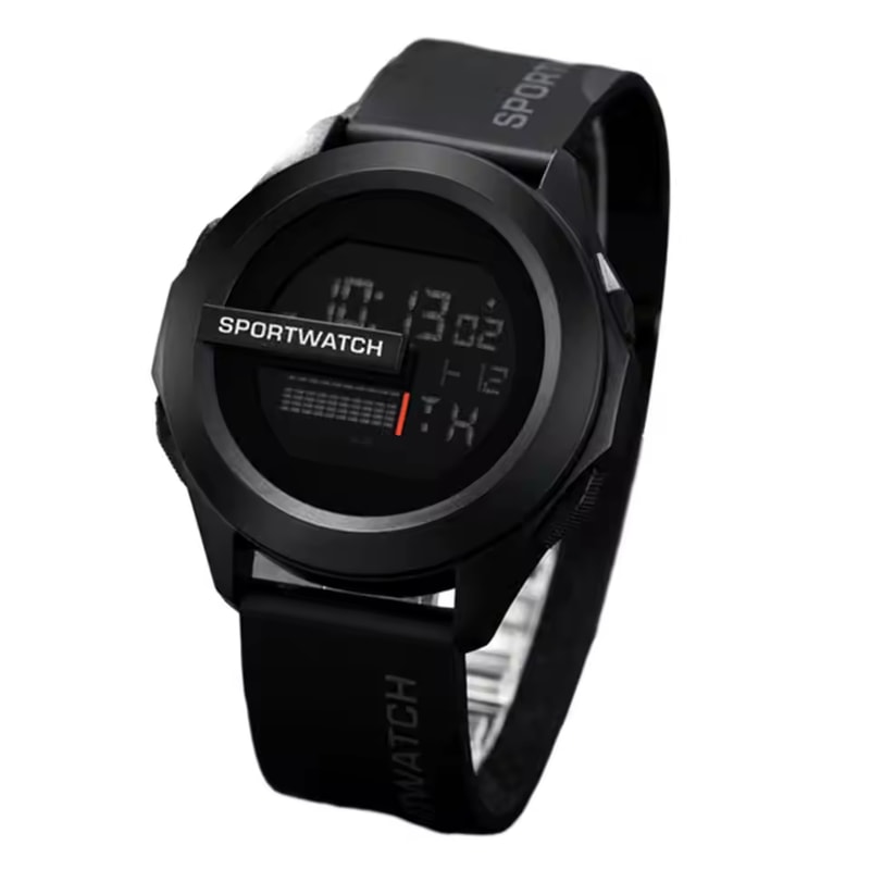 Rugged Waterproof LED Digital Sports Watch for Men Fitness Alarm Chrono