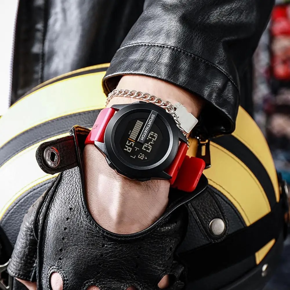 Rugged Waterproof LED Digital Sports Watch for Men Fitness Alarm Chrono