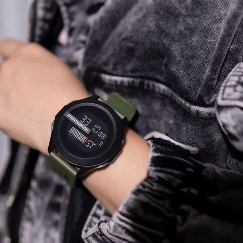Rugged Waterproof LED Digital Sports Watch for Men Fitness Alarm Chrono