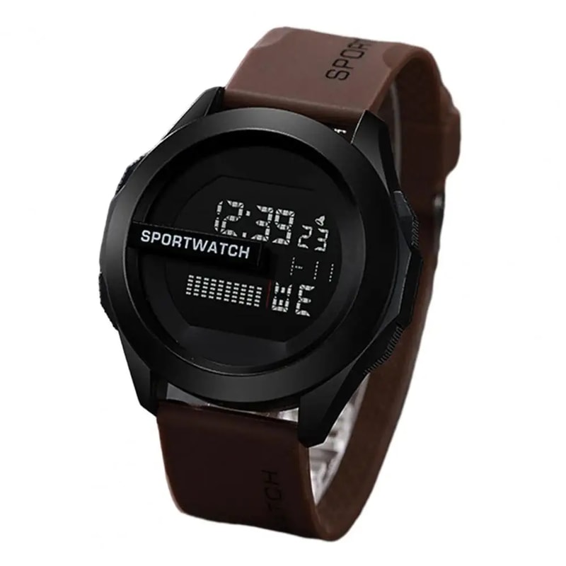 Rugged Waterproof LED Digital Sports Watch for Men Fitness Alarm Chrono