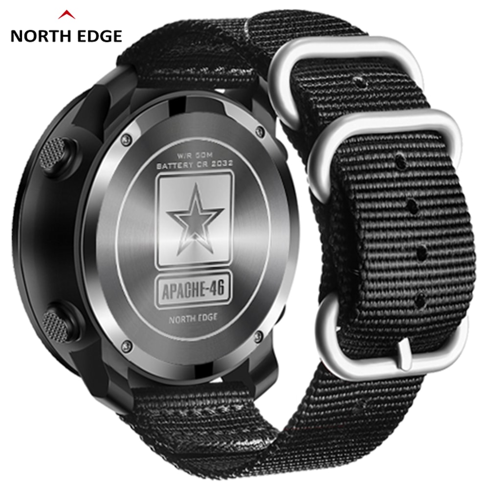 North Edge Apache Outdoor Digital Watch with Altimeter Barometer Compass