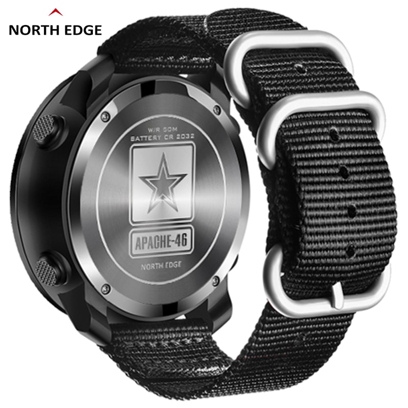 North Edge Apache Outdoor Digital Watch with Altimeter Barometer Compass