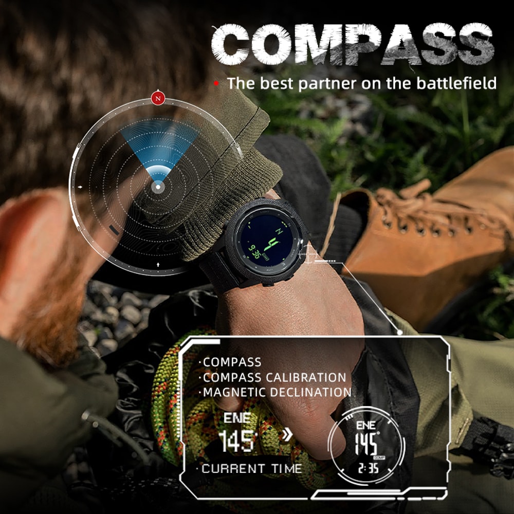 North Edge Apache Outdoor Digital Watch with Altimeter Barometer Compass