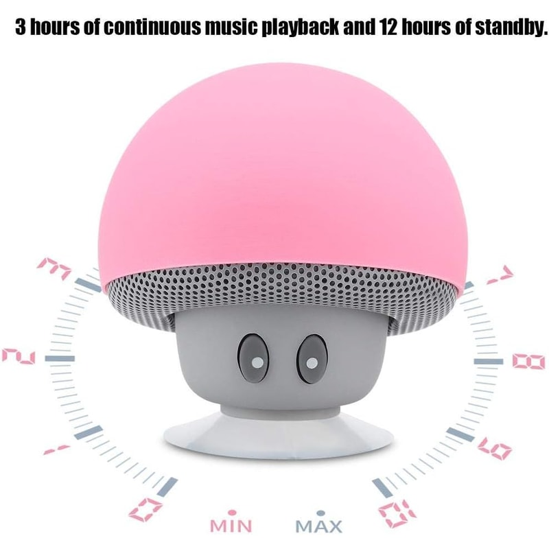 Portable Waterproof Bluetooth Speaker with Suction Cup Powerful Bass Range for Outdoor Adventures