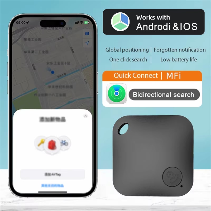 Smart Bluetooth GPS Tracker Tag for Keys Pets and Cars with Anti Lost Alerts