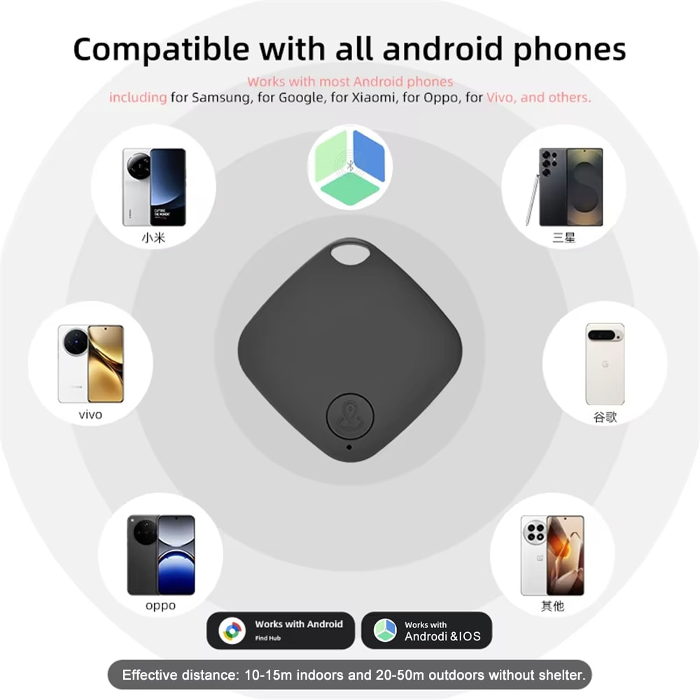 Smart Bluetooth GPS Tracker Tag for Keys Pets and Cars with Anti Lost Alerts