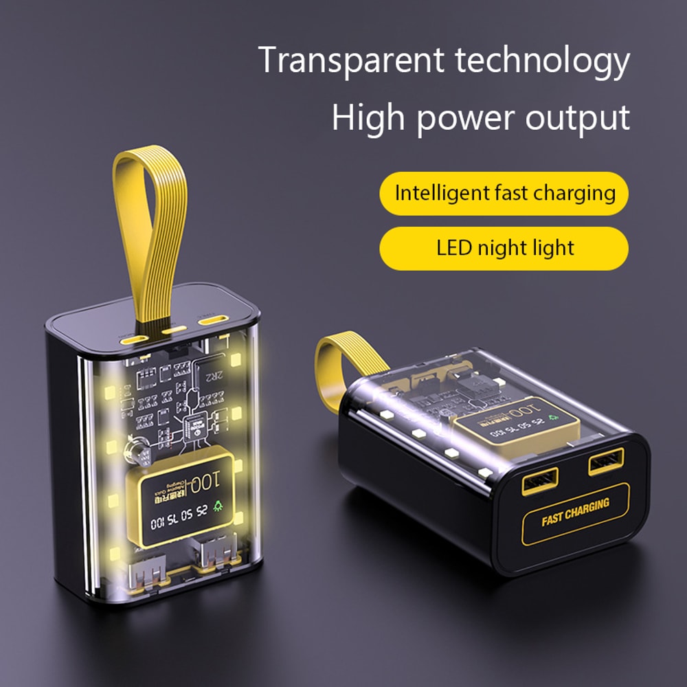 DIY Power Bank Case with LED Light Dual USB Fast Charge Battery Charger Box