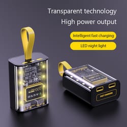 diy power bank case with led light dual usb fast charge battery charger box