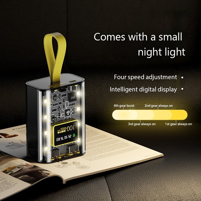 DIY Power Bank Case with LED Light Dual USB Fast Charge Battery Charger Box