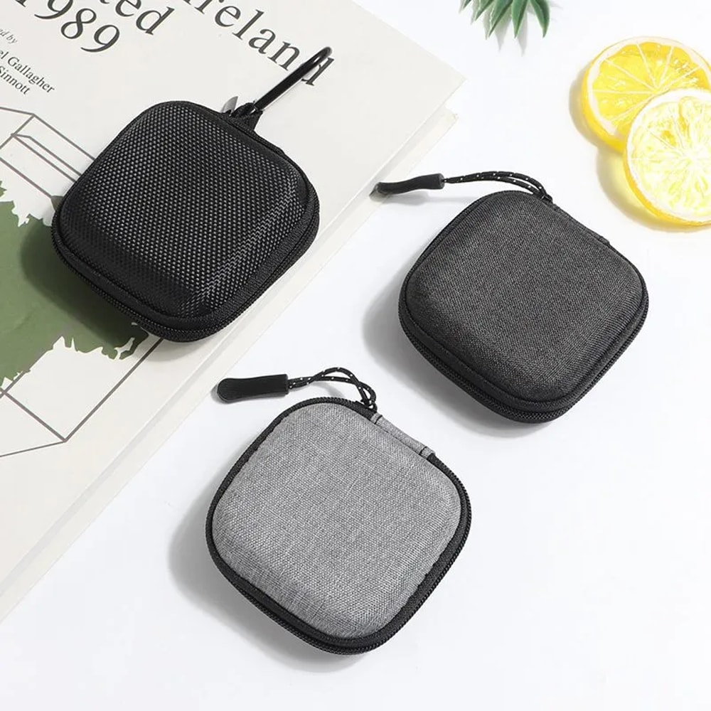 Portable Shockproof Headphone Case Travel Organizer for Earbuds, Cables & Accessories