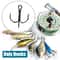 High Carbon Steel Treble Fishing Hooks Set Ultra Sharp Round Bend Bass Fishing Hooks