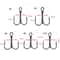 High Carbon Steel Treble Fishing Hooks Set Ultra Sharp Round Bend Bass Fishing Hooks
