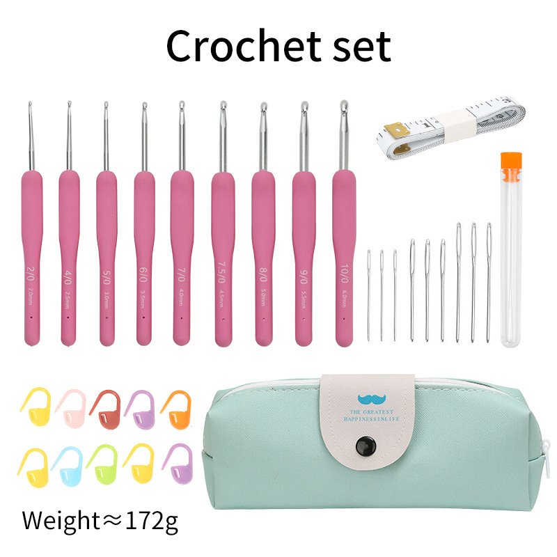 Ergonomic Crochet Hook Set Extra Long Kit With Soft Grip Crochet Needles For Beginners Pros 7