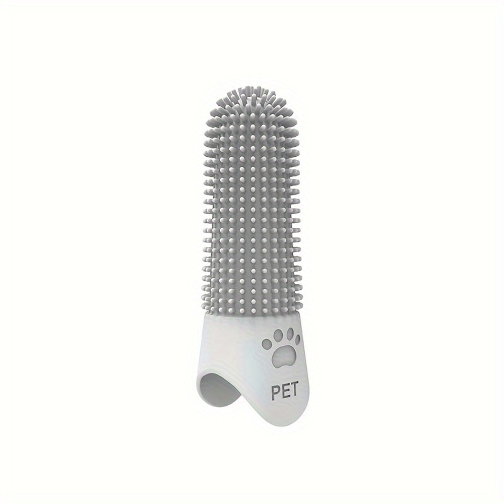 Silicone Finger Pet Toothbrush for Dogs & Cats Gentle Oral Care Cleaner