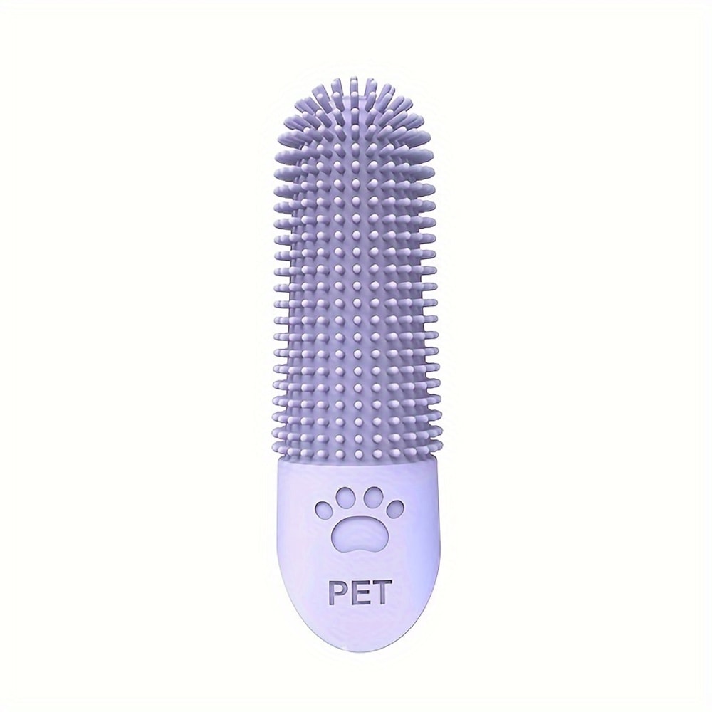 Silicone Finger Pet Toothbrush for Dogs & Cats Gentle Oral Care Cleaner