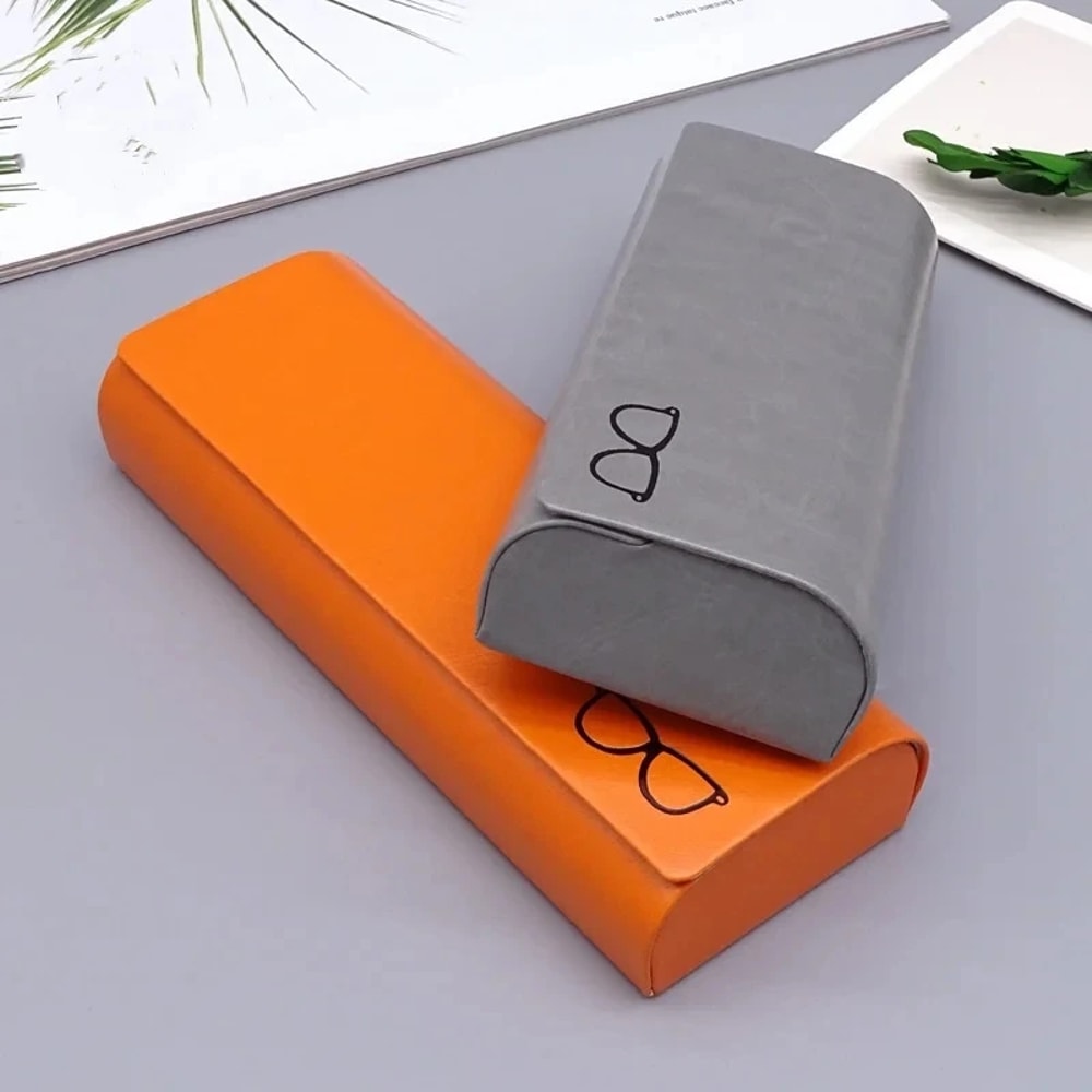 Slim Anti Pressure Glasses Case With Mirror Portable Eyeglass Case For Sunglasses Myopia Glasses 3