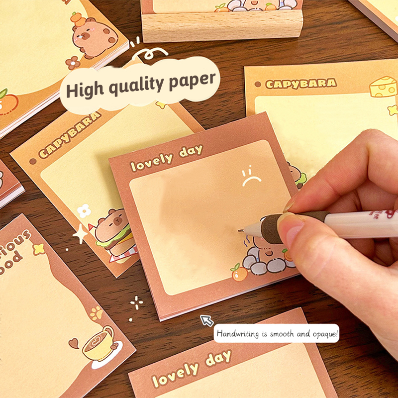 Capybara Memo Pad Cute Cartoon Stationery Notes For School And Office 4