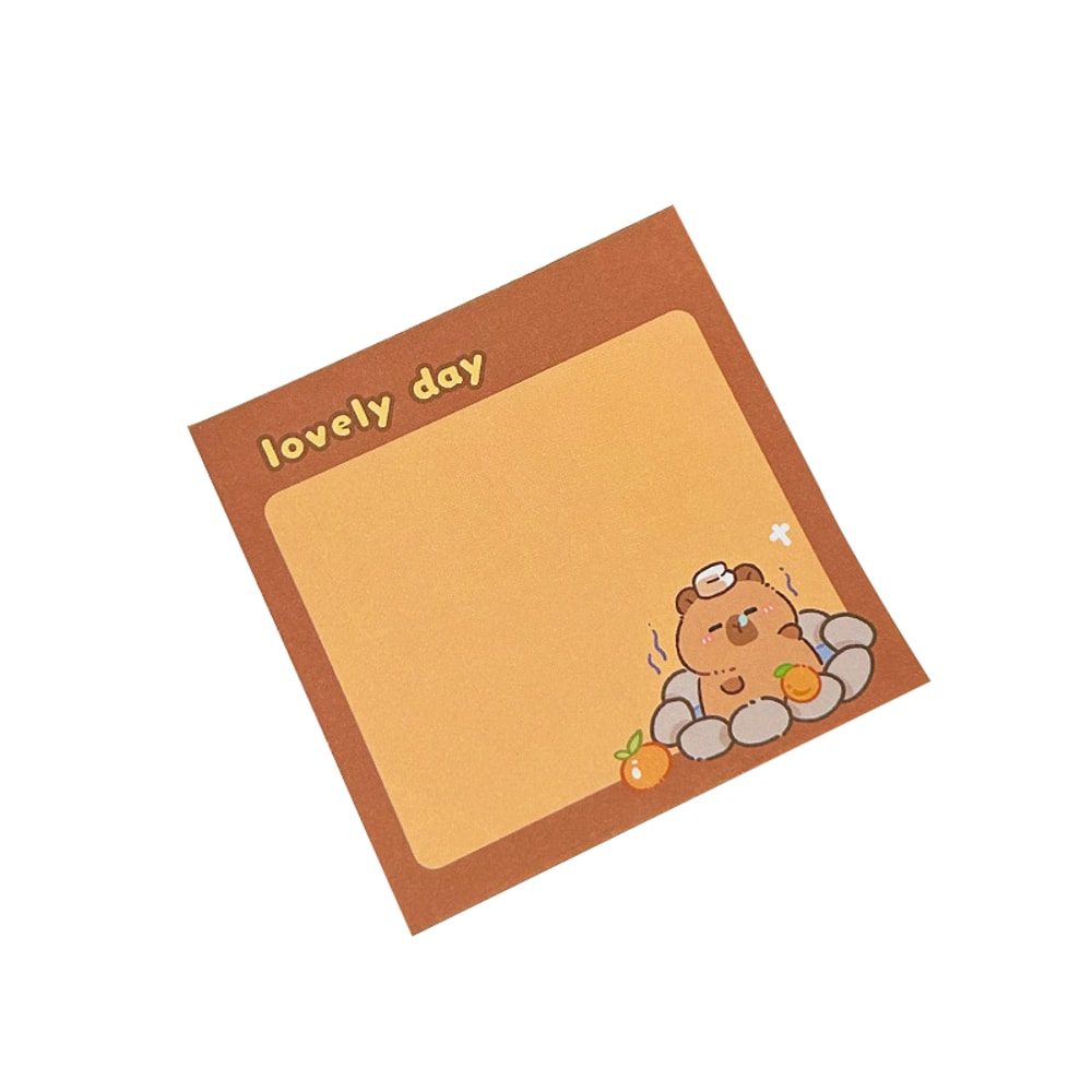 Capybara Memo Pad Cute Cartoon Stationery Notes For School And Office 6