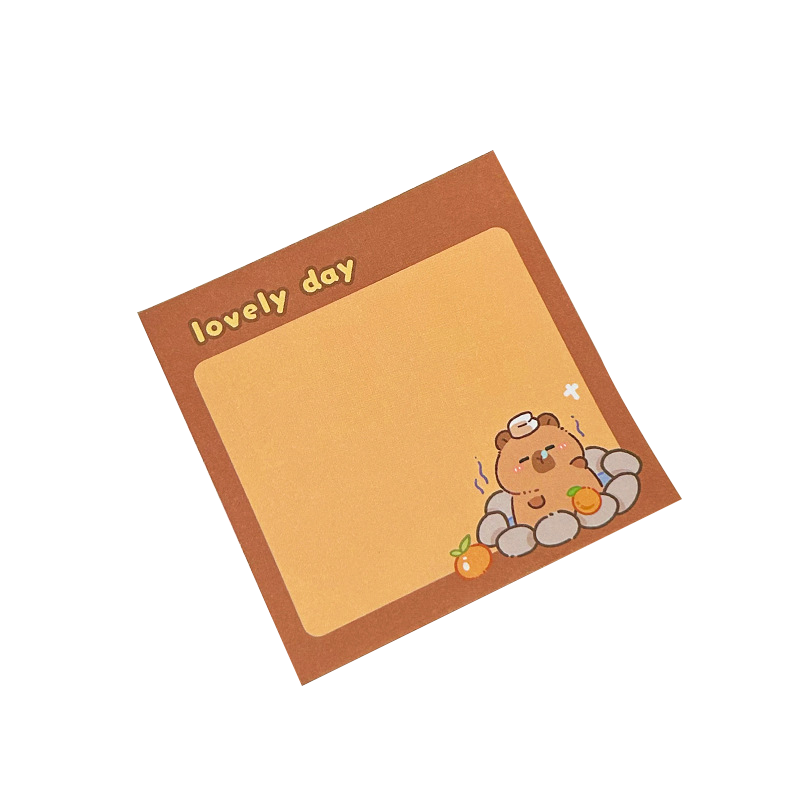Capybara Memo Pad Cute Cartoon Stationery Notes For School And Office 6