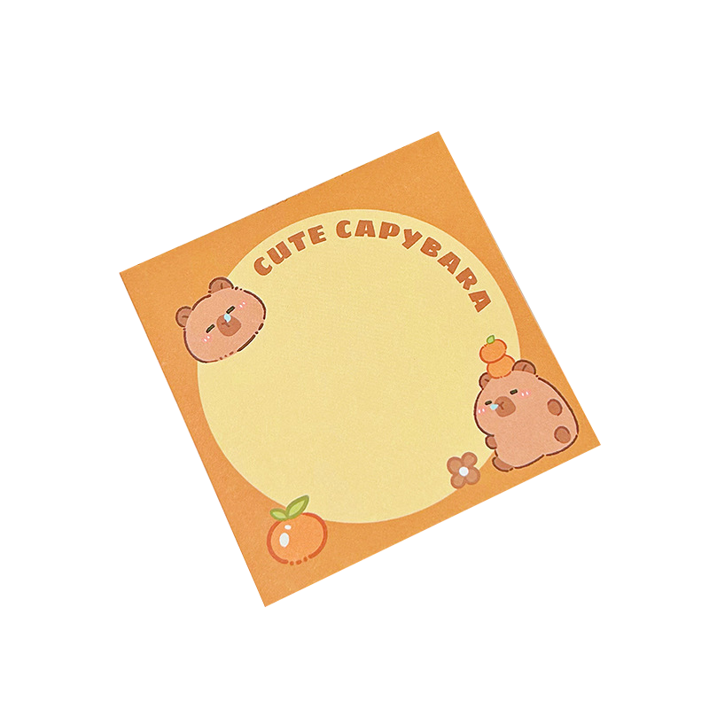Capybara Memo Pad Cute Cartoon Stationery Notes For School And Office 9