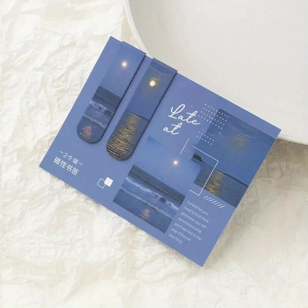 Magnetic Forest Landscape Bookmarks Set for Readers and Book Lovers