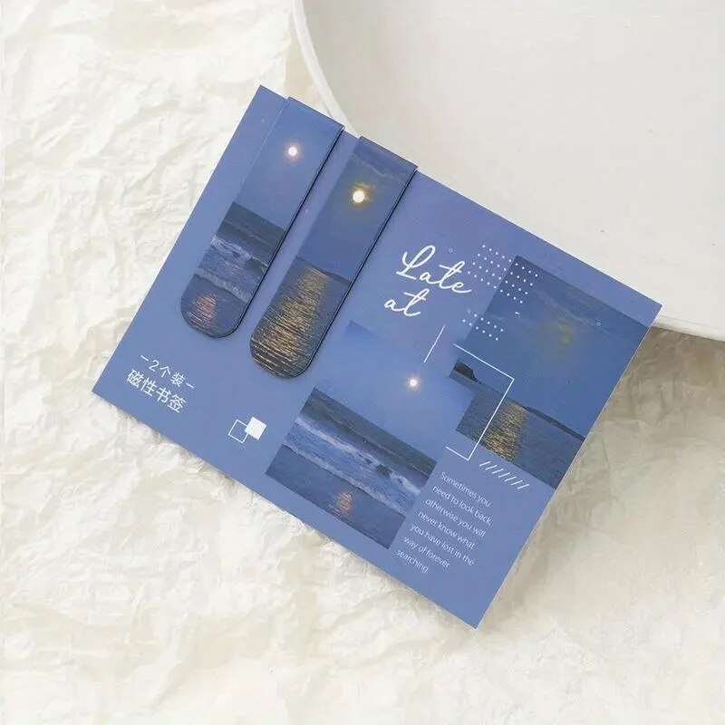Magnetic Forest Landscape Bookmarks Set for Readers and Book Lovers