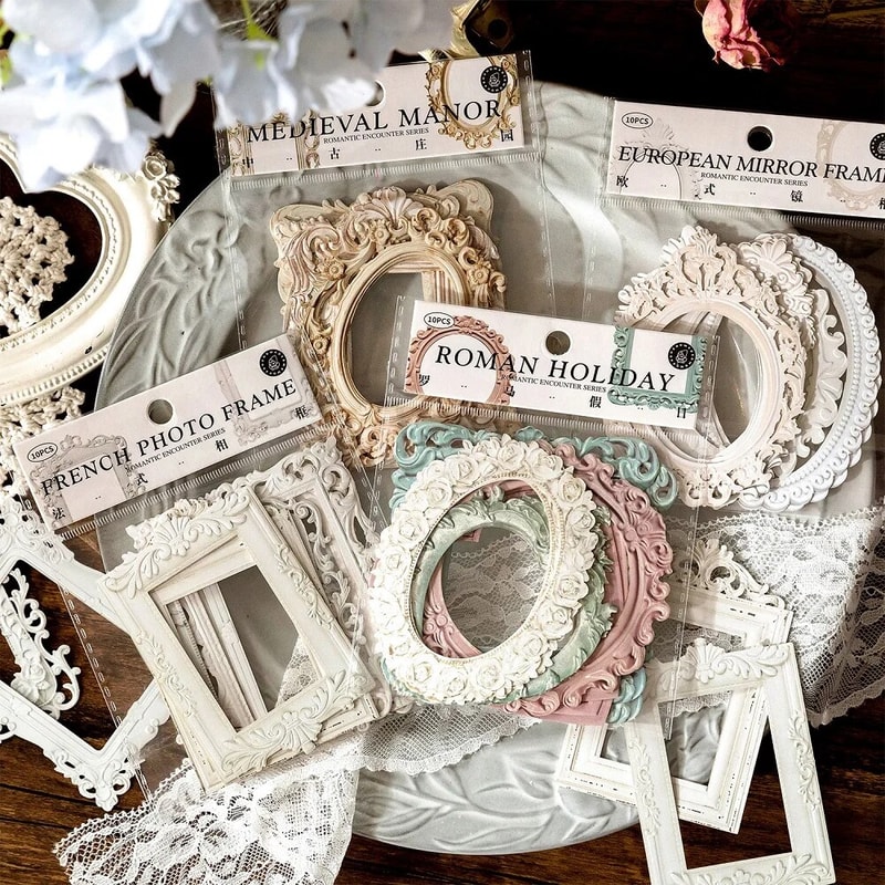 Vintage European Hollow Relief Cardstock Set For DIY Crafts Scrapbooking 0