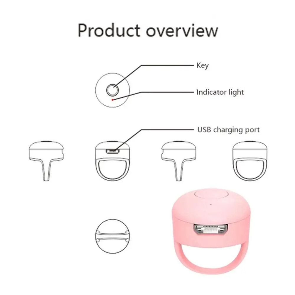 Bluetooth Remote Control Ring for Phone Video Scrolling & Hands Free Page Turner