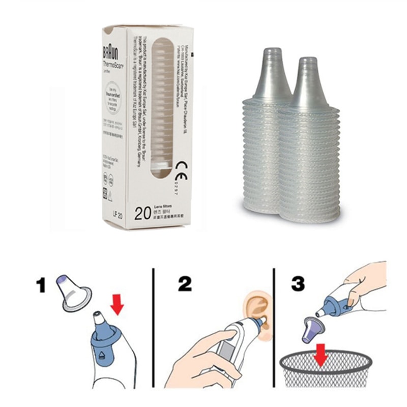 Disposable Ear Thermometer Covers for Braun ThermoScan Hygienic Probe Lens Filters