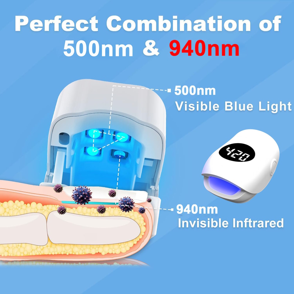 Laser Nail Fungus Treatment Lamp Portable nail fungus treatment Device for Clear Healthy Nails