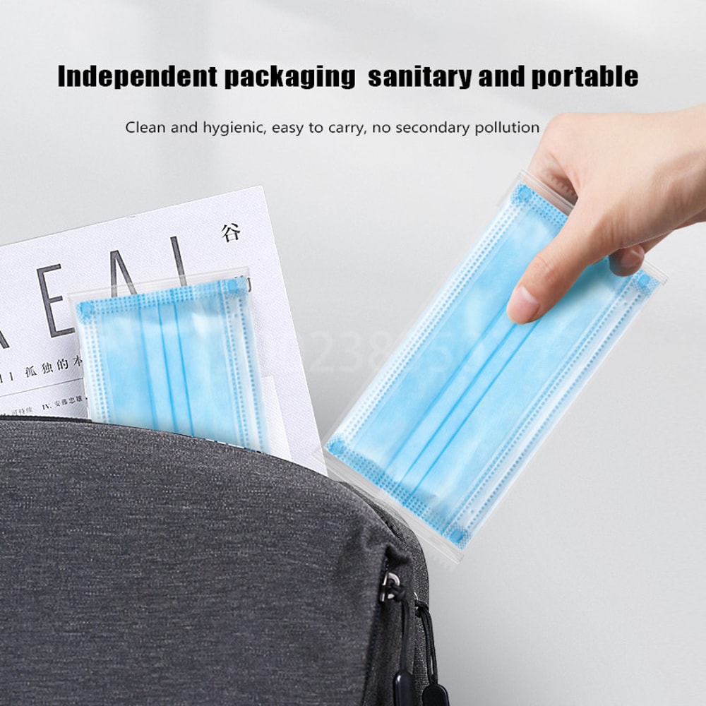 Disposable Face Masks Bulk Pack With Meltblown Filter Breathable Protective Mask For Adults 5
