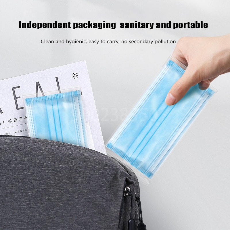 Disposable Face Masks Bulk Pack With Meltblown Filter Breathable Protective Mask For Adults 5